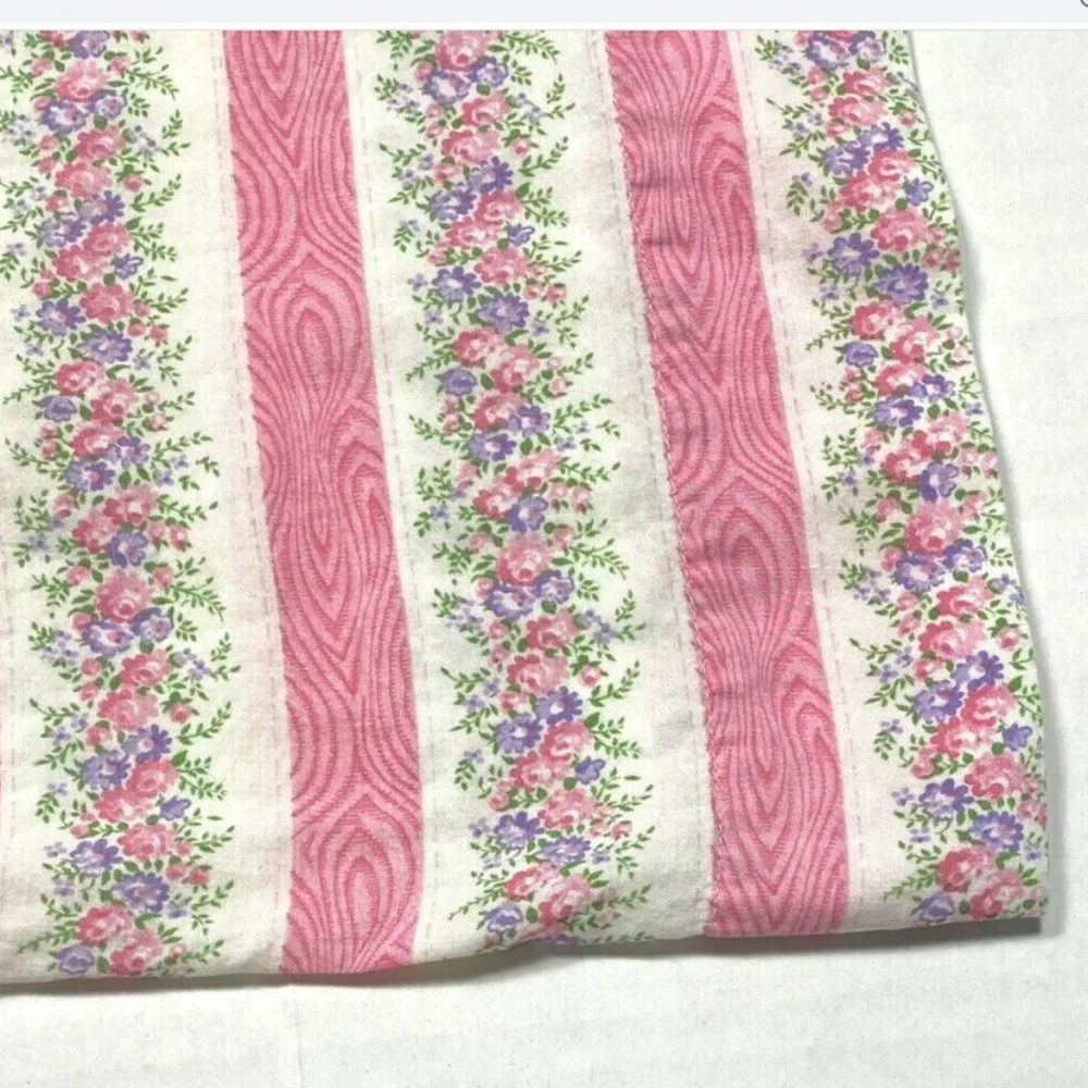 True Vintage 60s 70s Pillowcases Shams Pink Floral